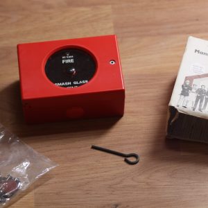 Red fire alarm manual call point