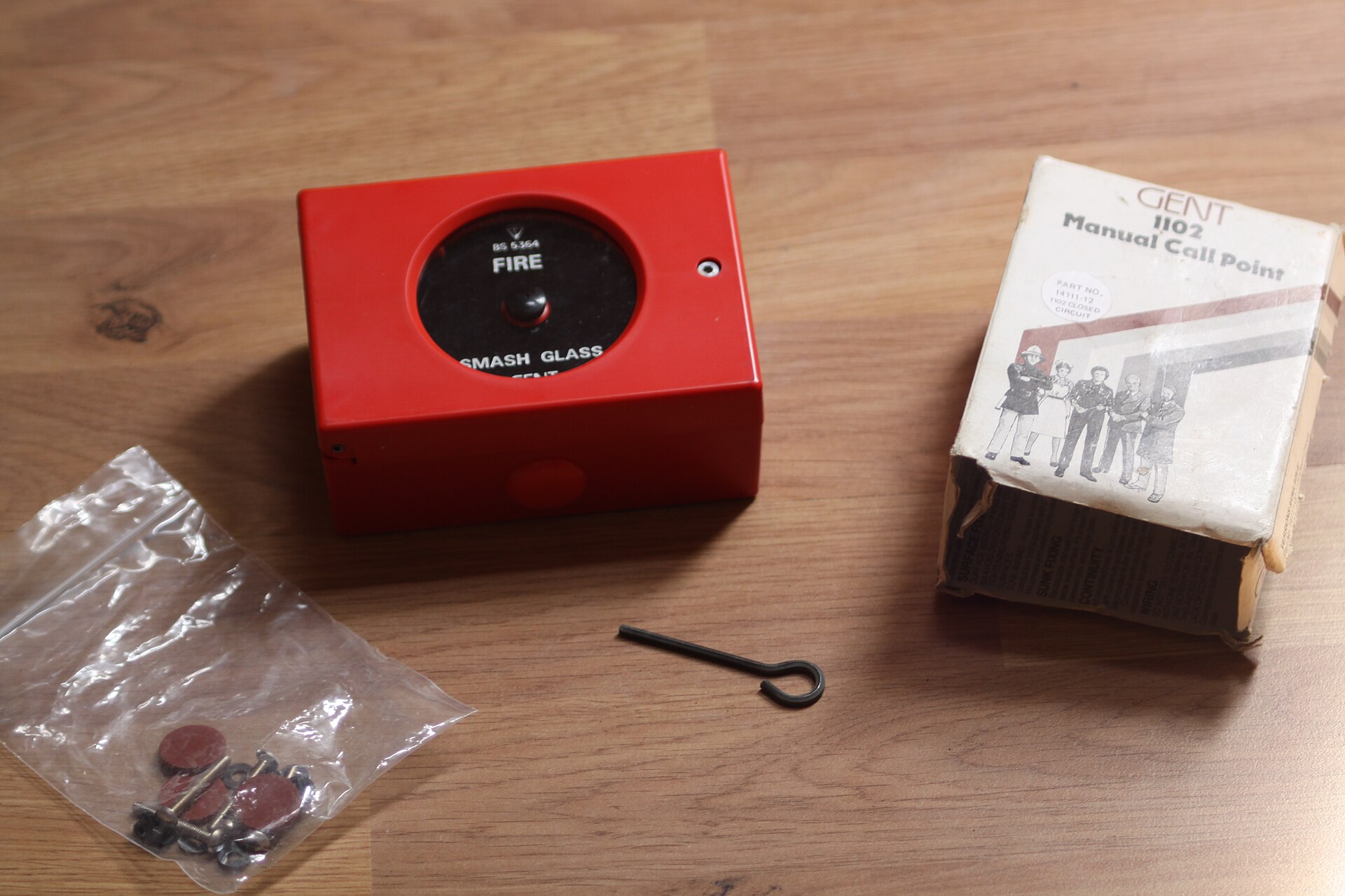 Red fire alarm manual call point