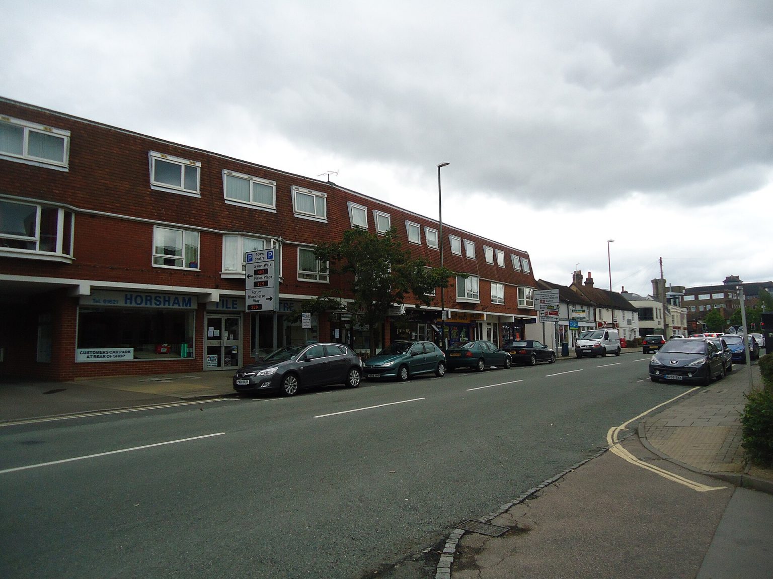 Horsham town centre in West Sussex