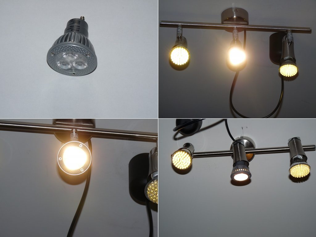 Energy-efficient LED lighting in a corridor
