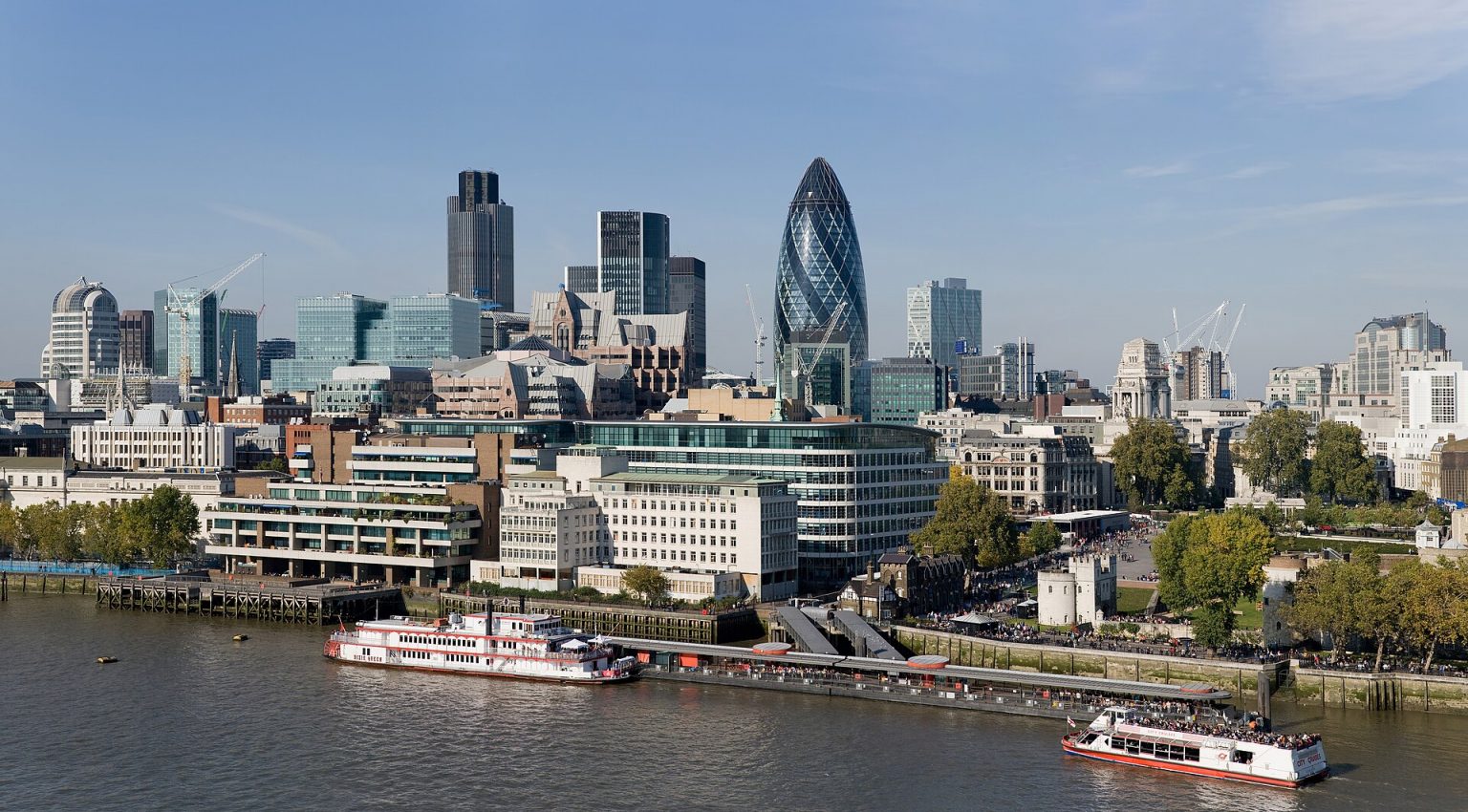 London skyline across the River Thames
