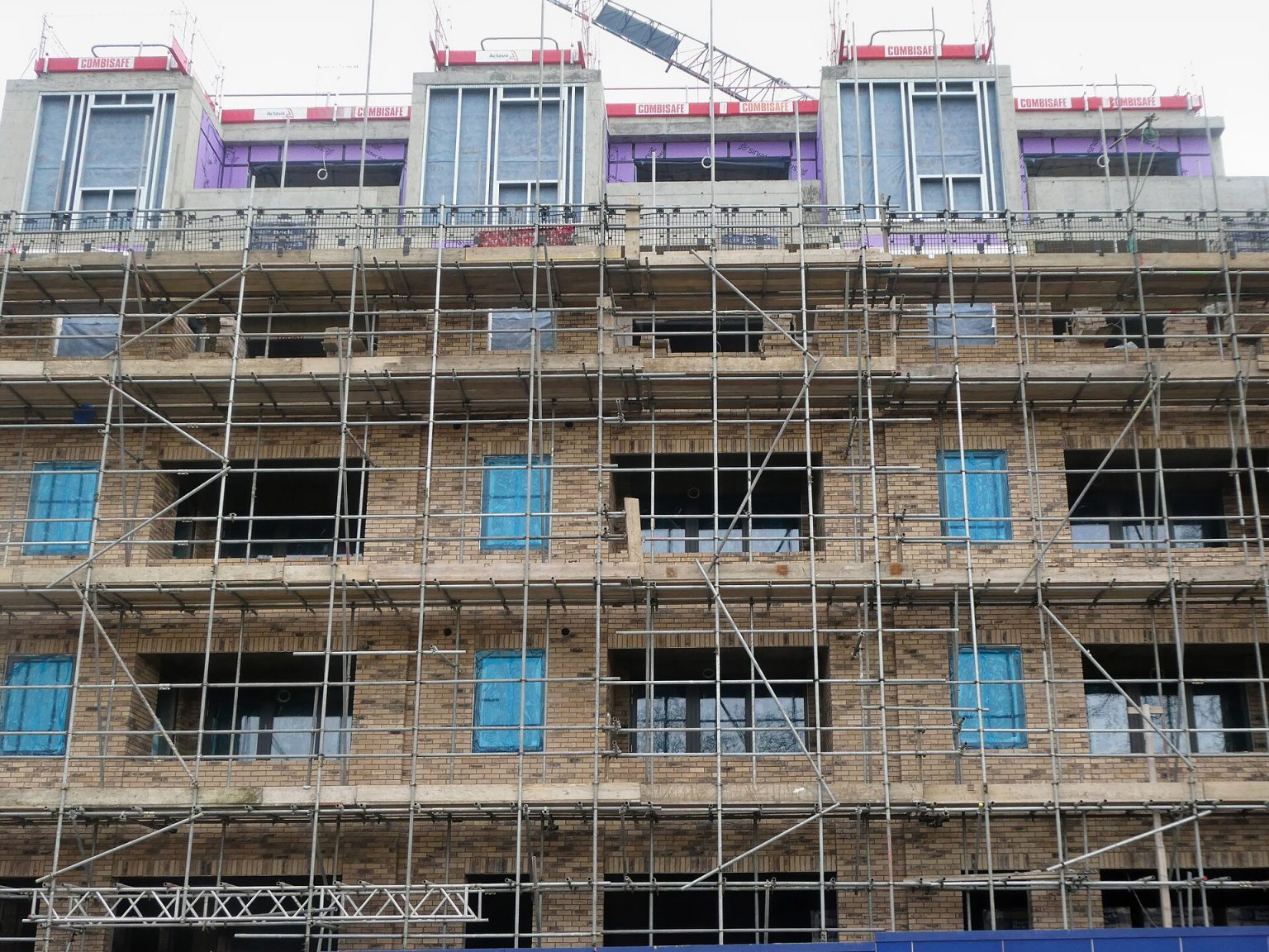 Refurbishment works in progress inside a residential building